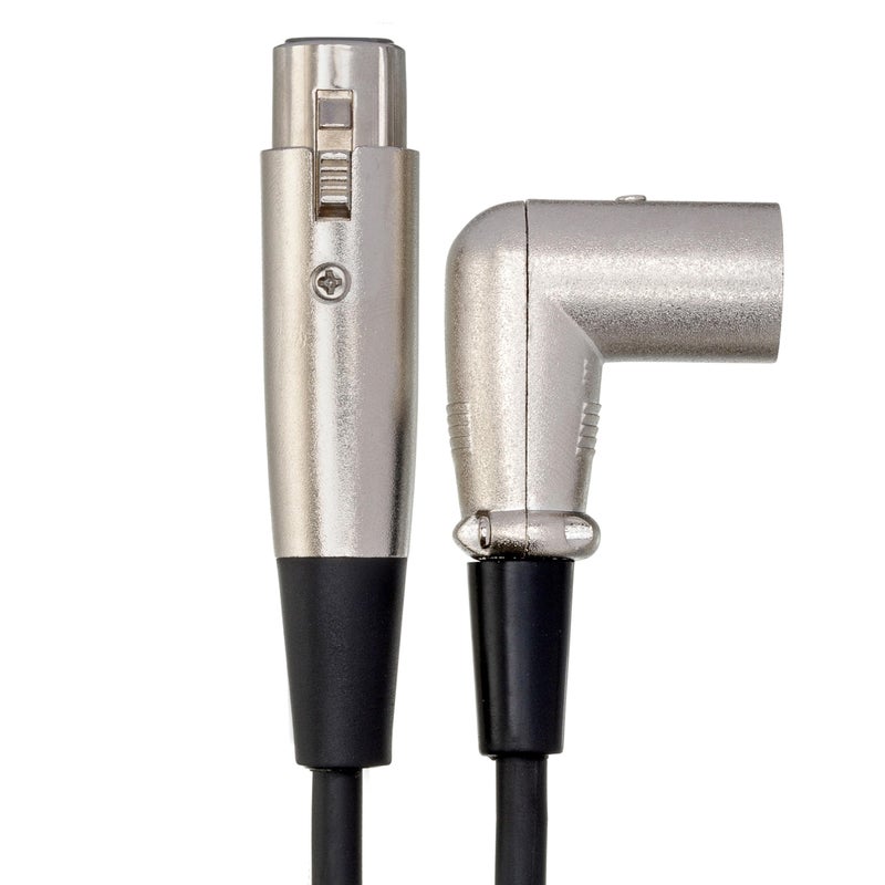 Hosa XRR-115 Balanced Interconnect, XLR3F to Right-angle XLR3M, 15 Feet - Image 1